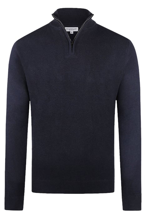 ZIP MOCK SWEATER NAVY 1