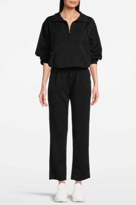 PATCH PKT ZIP FRONT MOCK NECK BLACK 1