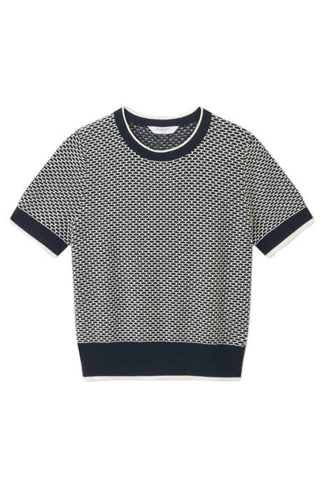 HONEY KNIT KNITTED SWEATER NAVY/IVORY 4