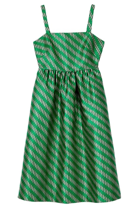 ELODIE JACQUARD MIDI DRESS GREEN 3