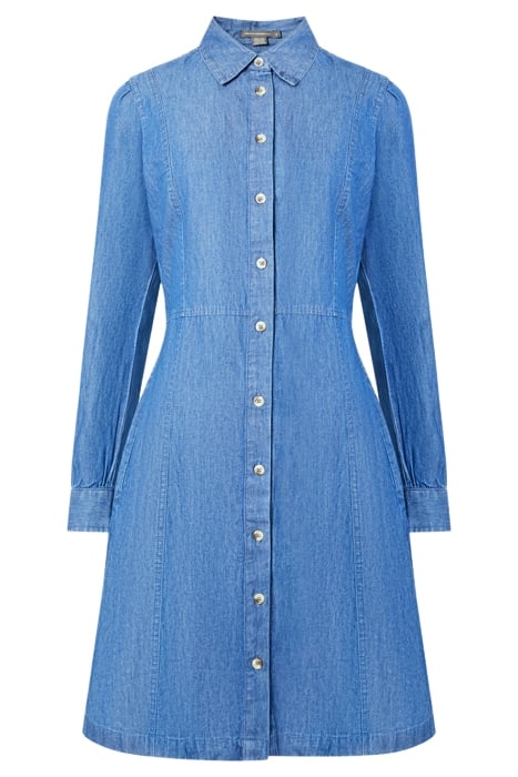 CHAMBRAY BTN-THRU DRESS LS K MARINE 1