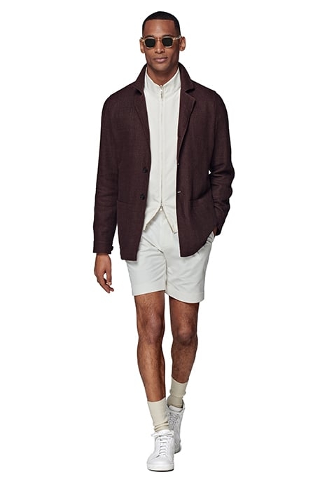 BURGUNDY RELAXED FIT SHIRT-JACKET BURGUNDY 5