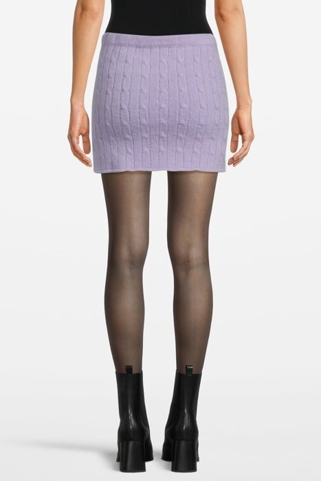 BRAIDED MOHAIR KNIT SKIRT PASTEL LIL 2