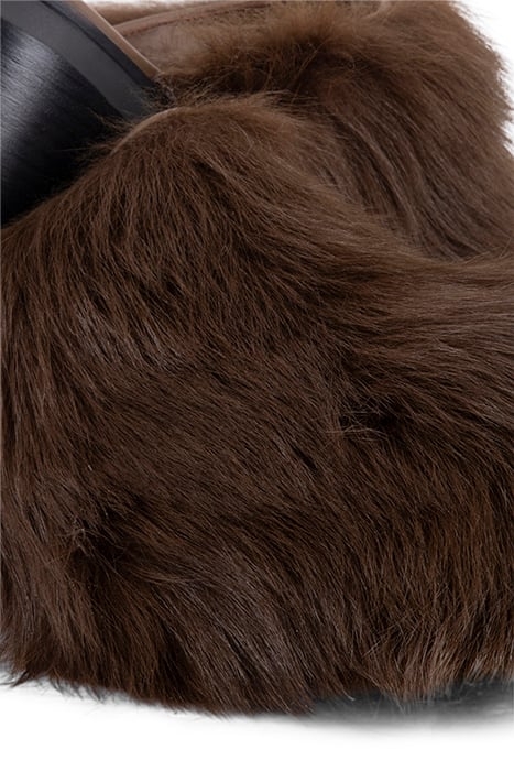 HAIRY PLATFORM CLOG BUTTER 4