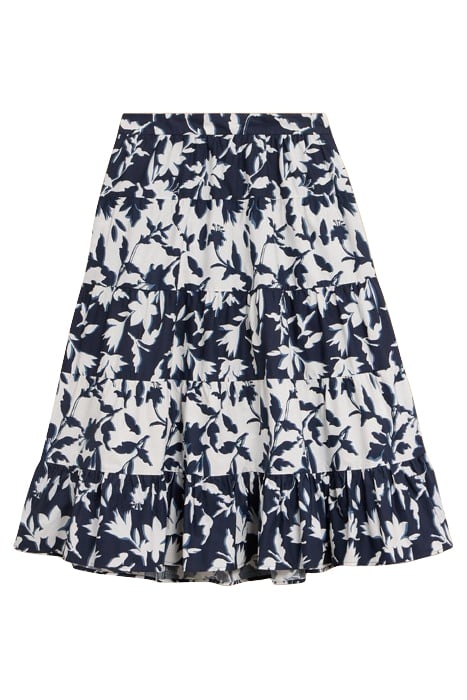 MAYRA MIXED PRINTED MIDI SKIRT NAVY PRINTED 2