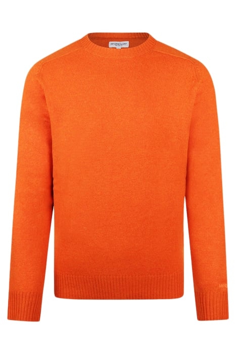 LAMBSWOOL CREW NECK SWEATER WINTER ORANGE 1