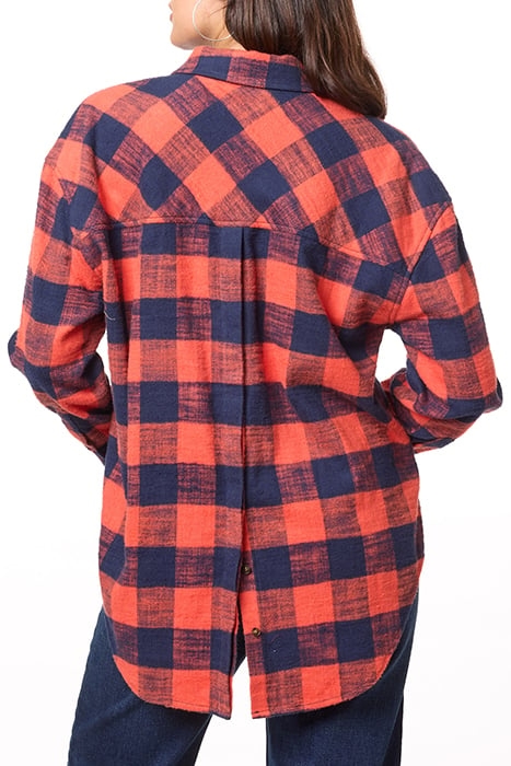 OVERSIZED SHIRT PAPRIKA/MYKONOS BLUE 3