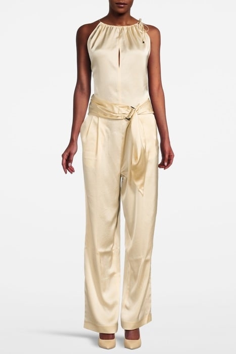 BELTED SATIN JUMPSUIT VANILLA 1