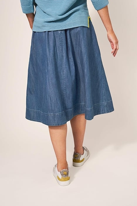 CHARLOTTE DENIM MIDI SKIRT MID DENIM 2