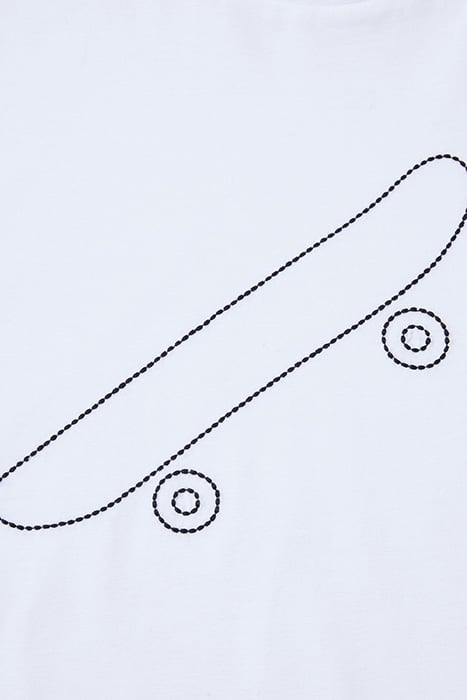 SKATEBOARD EMBROIDERY WHITE 7