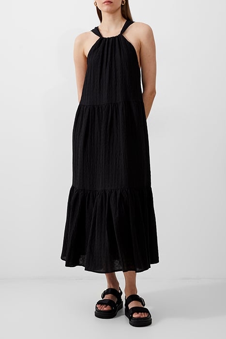ALESKA TEXTURED DRESS BLACK 1