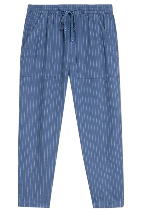ELLE LINEN BLEND TROUSER BLUE 2