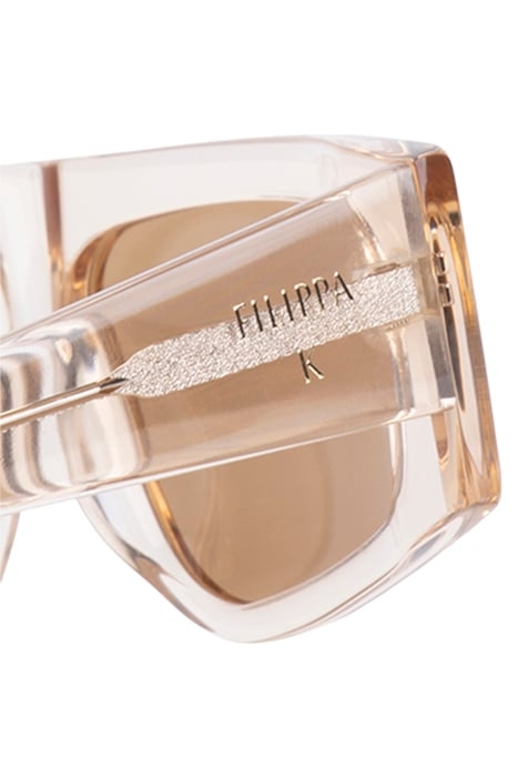 ANGLED ACETATE SUNGLASSES PALE ROSE 3