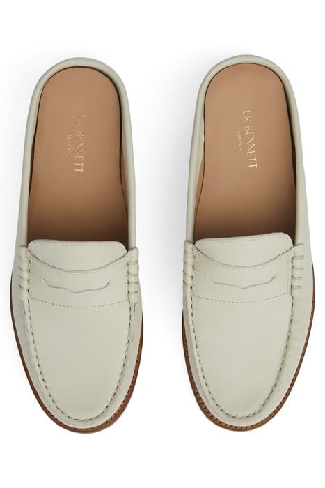 OSLO BACKLESS MULE ECRU 3