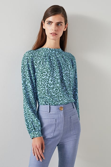 EDELINE - BLOUS GREEN/BLUE 6