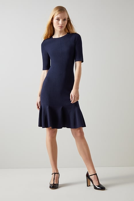 DR ANNMARIE KNIT DRESS NAVY 4