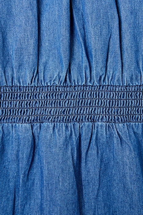 CHAMBRAY BTN-THRU DRESS LS K MARINE 3