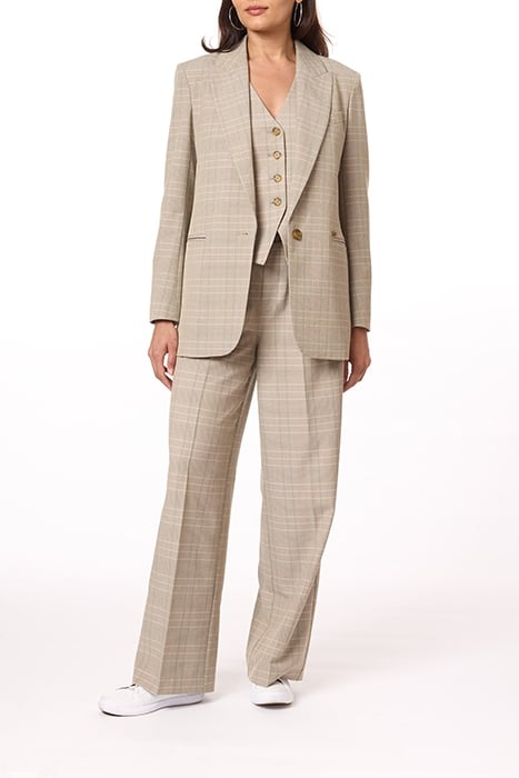 SNGL BREASTED BOYFRIEND BLAZER MULTI PLAID 4