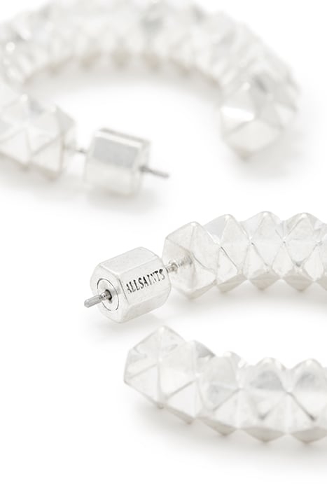 JAYA STUD HOOPS WARM SILVER 2