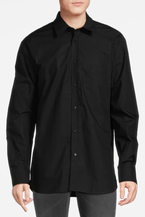ROB POPLIN SHIRT BLACK 1