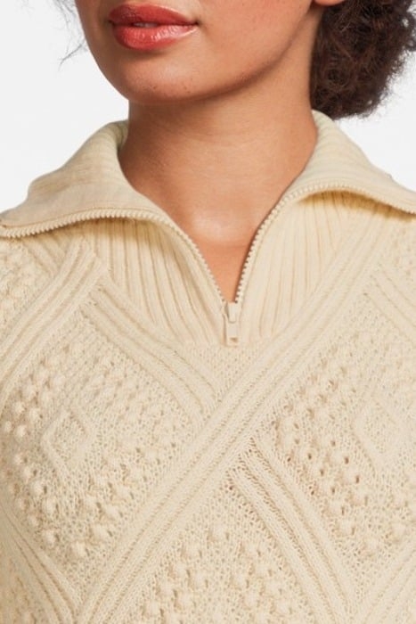 ARGYLE ZIP SWEATER WINTER WHI 4