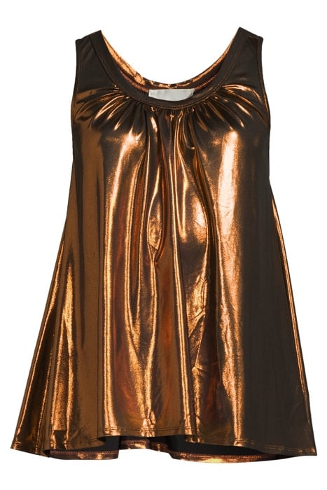 CHIC LAMINATED JERSEY TOP BRONZO 3