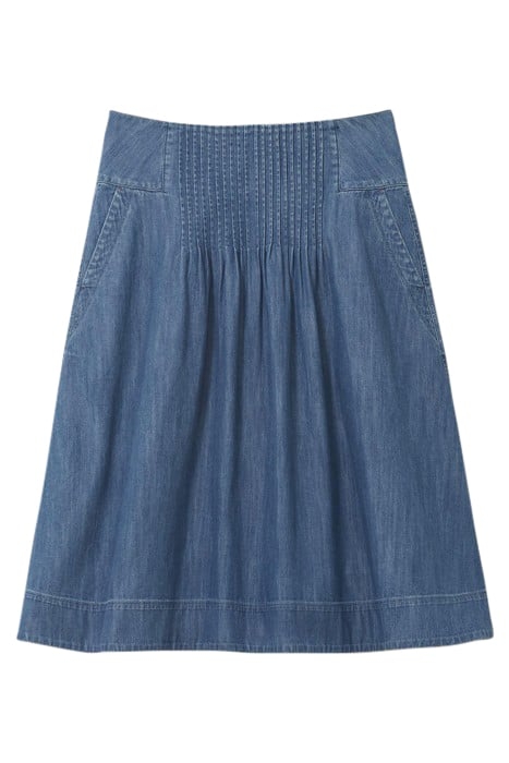CHARLOTTE DENIM MIDI SKIRT MID DENIM 1