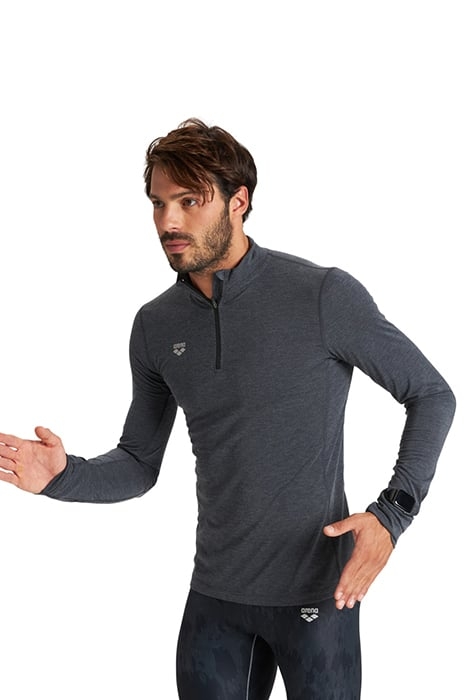 M THERMAL H/Z LONG SLEEVE BLACK MELANGE-SILVER 1