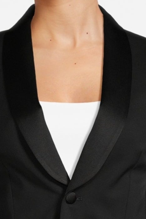 CROPPED TUXEDO BLAZER BLACK 4