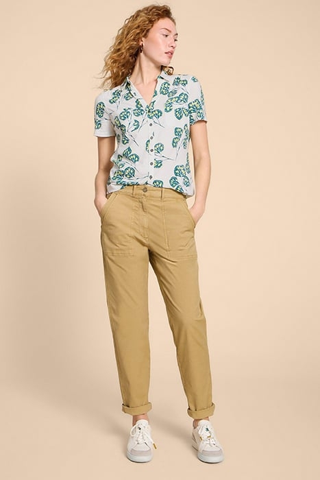 PENNY POCKET JERSEY SHIRT IVORY PRINTED 1