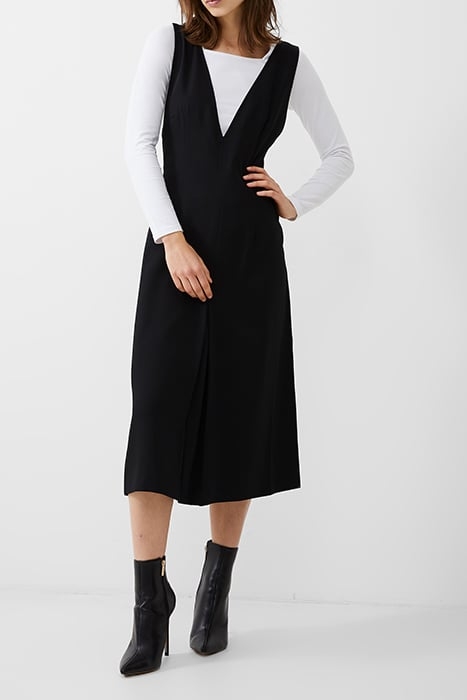 HARRIE SUITING MIDI DRESS BLACK 1