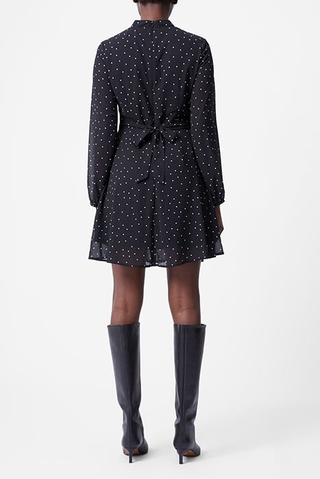 SPOT GEORGETTE DRESS BLACK 3