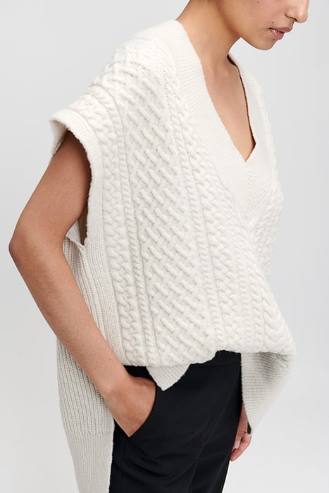 CLAUDE SLEEVELESS TOP CHALK 7