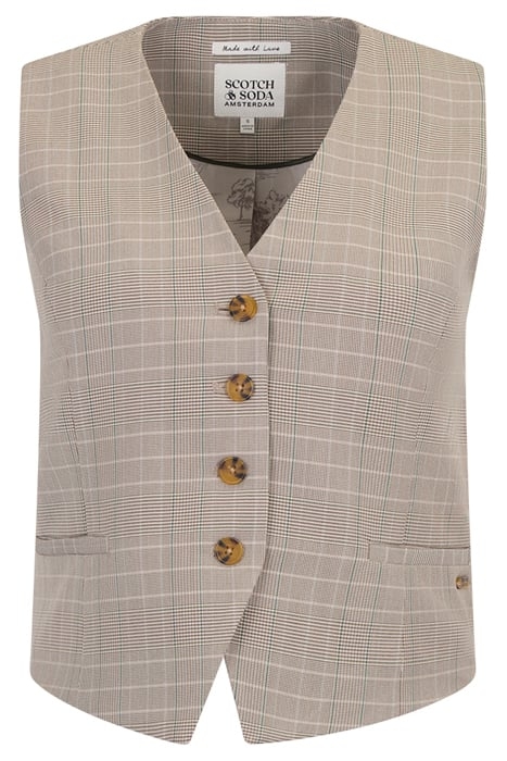 PLAID VEST MULTI PLAID 3