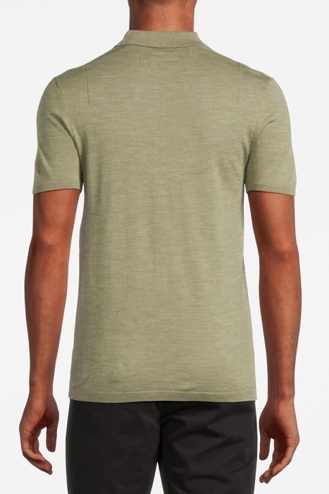 MODE MERINO SS POLO HERB GREEN 2