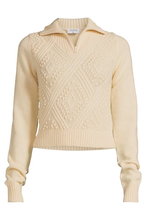 ARGYLE ZIP SWEATER WINTER WHI 3