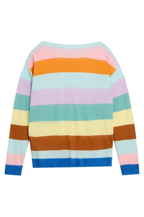 LINEN CREW JUMPER TEAL 2