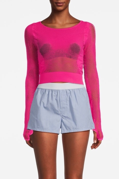MESH LAYER TOP HOT PINK 1