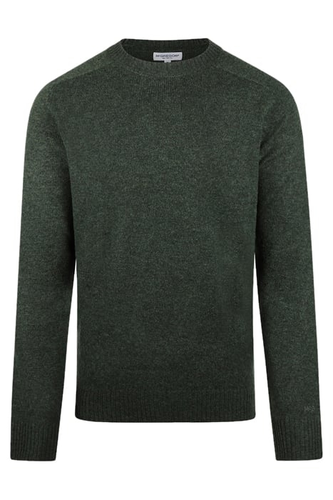 LAMBSWOOL CREW NECK SWEATER DARK SAGE 1