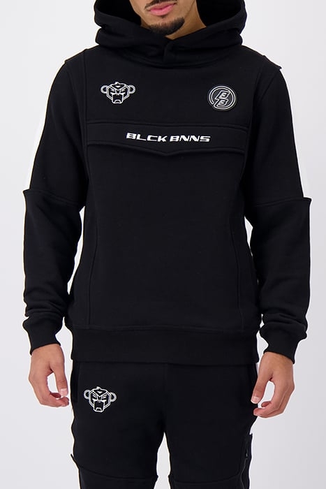 ANORAK STRIPE HOODIE BLACK 1