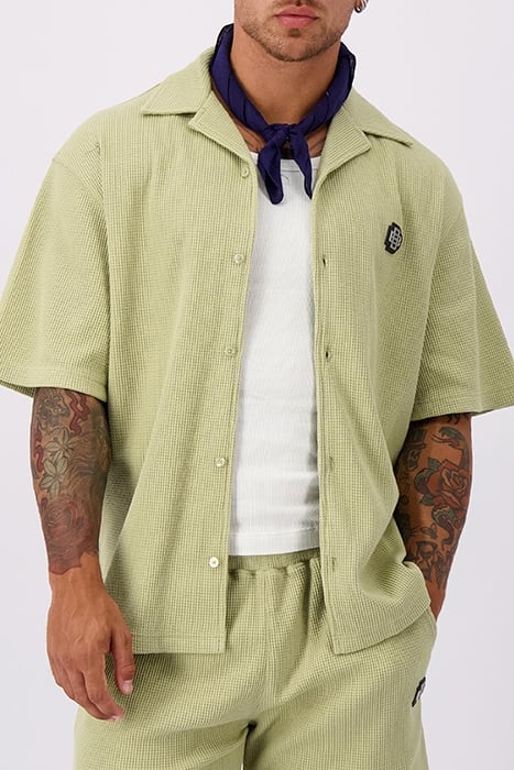 MONOGRAM WAFFLE SHIRT GREEN 3