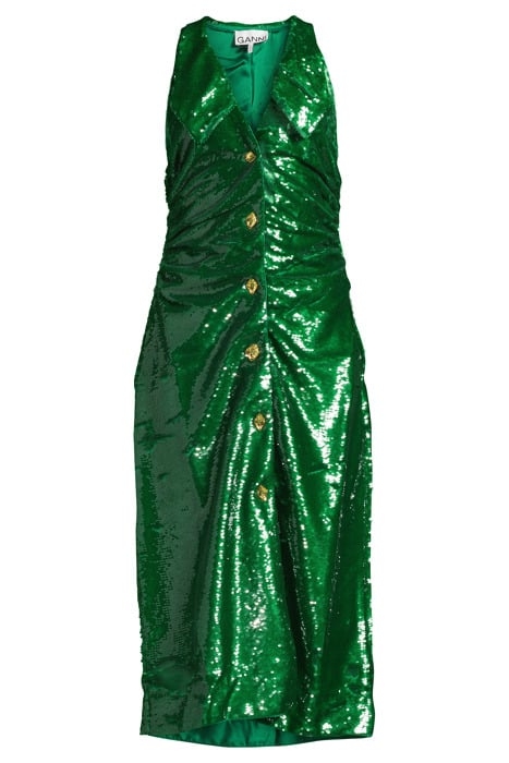 SEQUINS MAXI DRESS KELLY GREEN 3