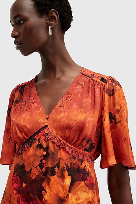 TIAN DRESS ADELA BURNT ORANGE 6