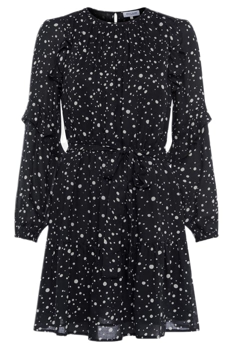 CHRISTMAS POLKA LS RND NK DRS BLACK 3