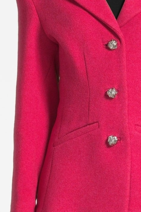 TWILL WOOL SUITING FITTED BLAZER FIERY RED 4