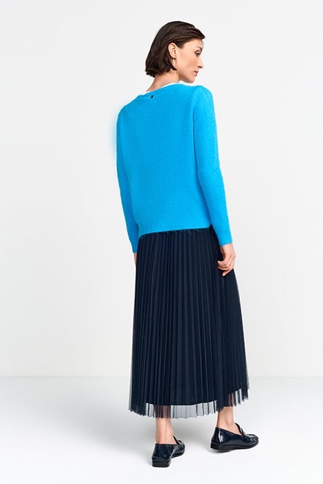 COZY CREW NECK RECYCLED SAPPHIRE BLUE 3