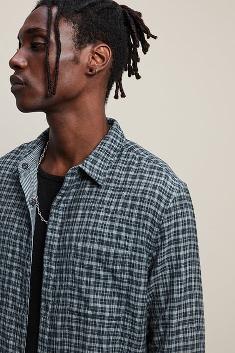 NEIL REGULAR FIT LS REVERSIBLE SPORT SHI NAVY 3