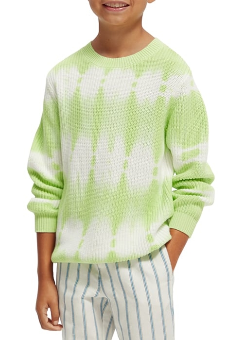 BOYS TIE-DYED WASHING CREWNECK PULLOVER IN ORGANIC COTTON NE 1