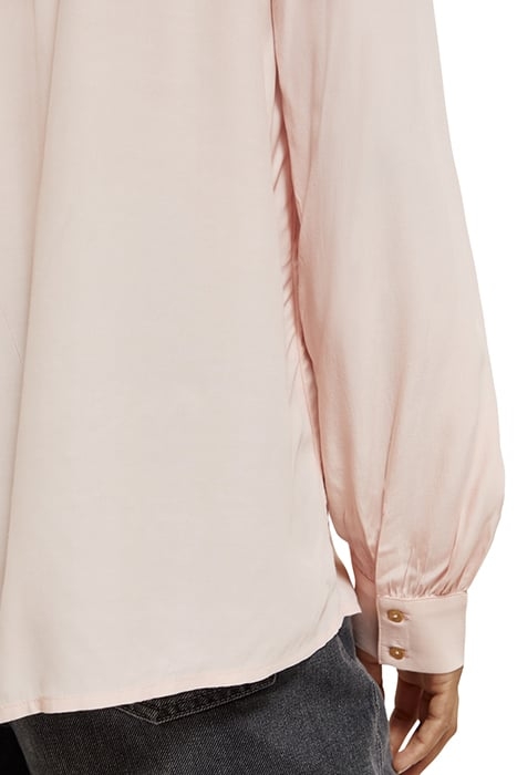 SHIRT WITH TIE NECK PALE PINK 7