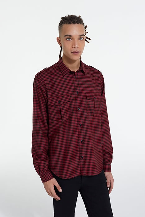 CHEMISE MANCHES LONGUES RED / BLACK 1
